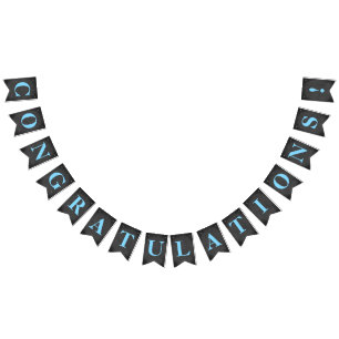 Customisable CONGRATULATIONS! Simulated Chalkboard Bunting