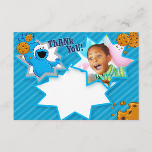 Customisable Cookie Monster Thank You Card