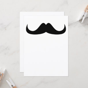 Customisable Cool Black Handlebar moustache Invite