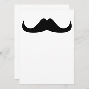 Customisable Cool Black Handlebar moustache Invite
