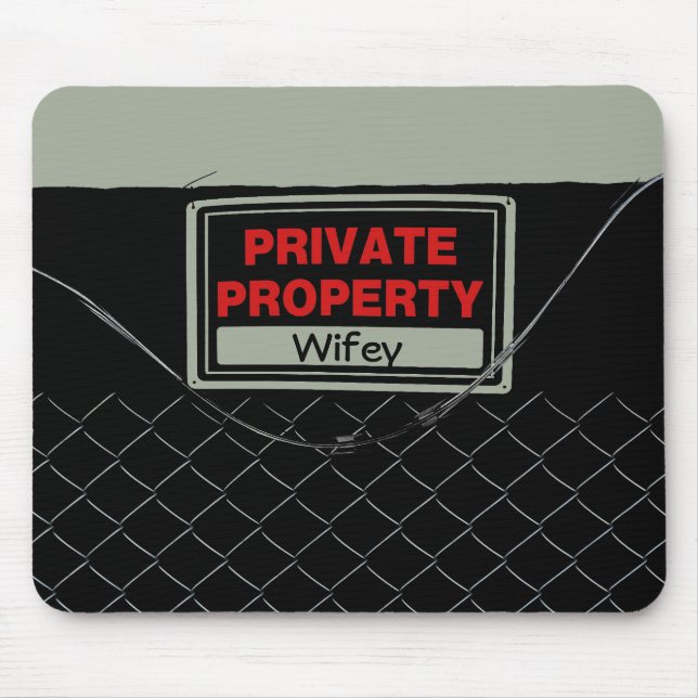 Customisable Cool Fun Unique Wifey Mouse Pad (Front)