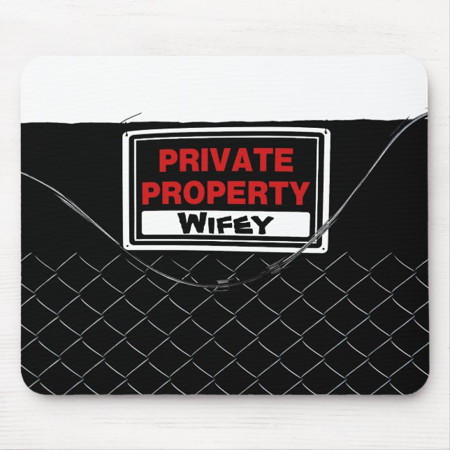Customisable Cool Fun Unique Wifey Mouse Pad (Front)