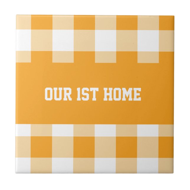 Customisable cool home décor ceramic tile (Front)