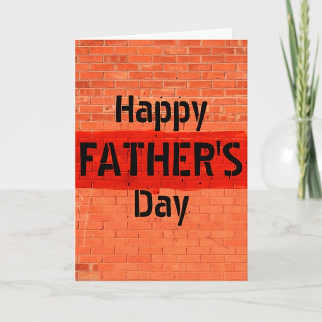Customisable Cool Unique Father's Day Card (Front)