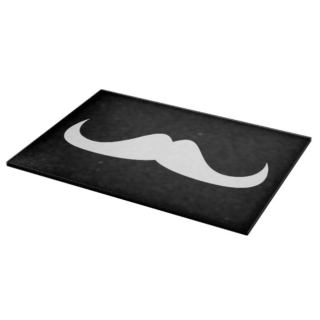 Customisable Cool White Handlebar moustache Cutting Board (Corner)