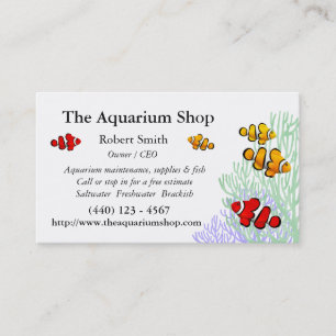 Customisable Coral Reef Clownfish Business Card