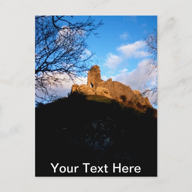 Customisable Corfe Castle Postcard (Front)