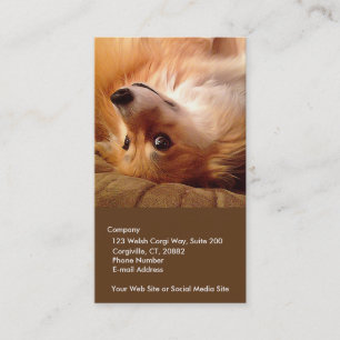 Customisable Corgi Business Card
