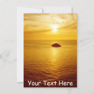 Customisable Cornwall sunset Card