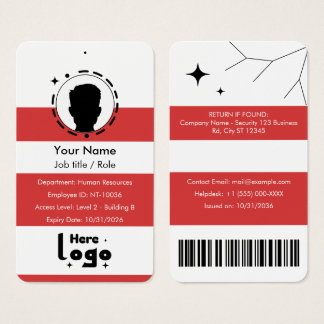 Customisable Corporate Employee ID Profile Card