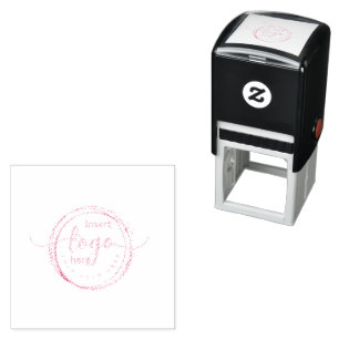 Customisable Corporate Or Company Logo Only Red Self-inking Stamp