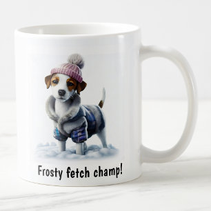 Customisable Cosy Jack Russell Terrier Snow Day Coffee Mug
