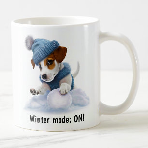 Customisable Cosy Jack Russell Terrier Snow Day Coffee Mug