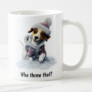Customisable Cosy Jack Russell Terrier Snow Day Coffee Mug