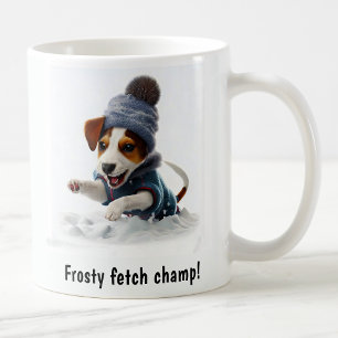 Customisable Cosy Jack Russell Terrier Snow Day Coffee Mug