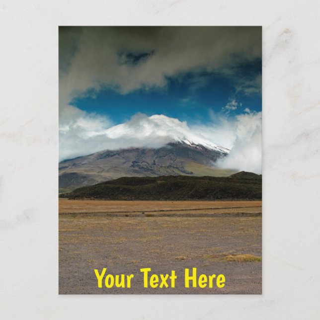 Customisable Cotopaxi volcano, Ecuador Postcard (Front)