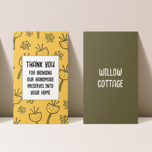 Customisable Cottage Jam and Preserves Thank You Business Card