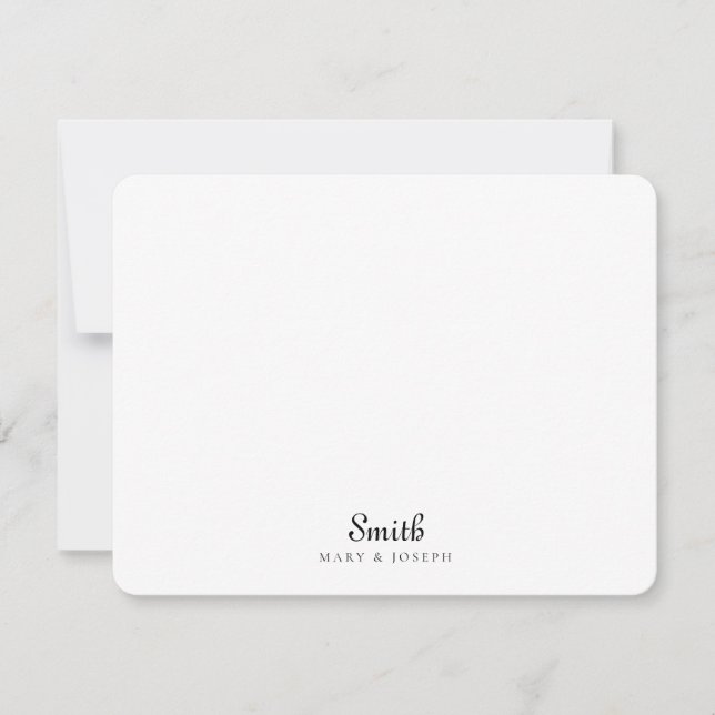 Customisable Couple First Names And Last Name Gift Card (Front)