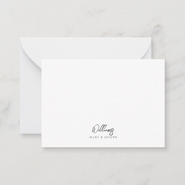 Customisable Couple First Names And Last Name Gift Card (Front)