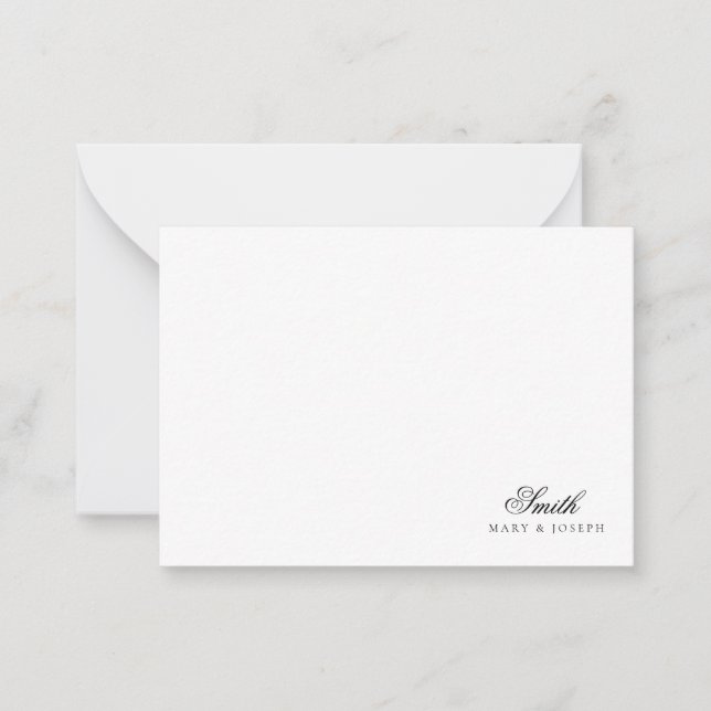 Customisable Couple First Names And Last Name Gift Card (Front)