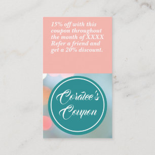 Customisable Coupon Discount Card