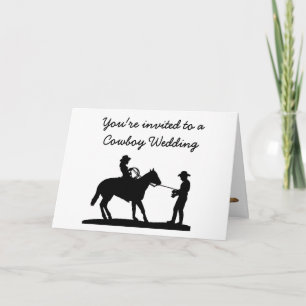Customisable Cowboy Wedding Card