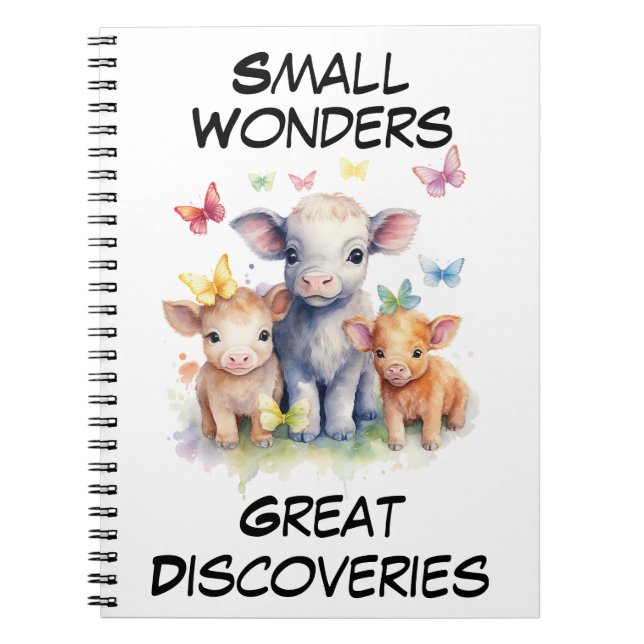 Customisable Cows and Butterflies Notebook (Front)
