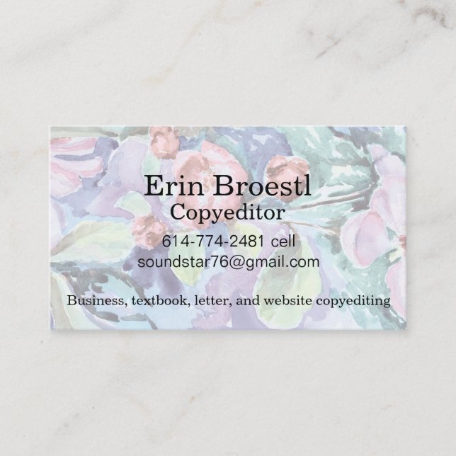 Customisable Crabapple Blossoms Card (Front)