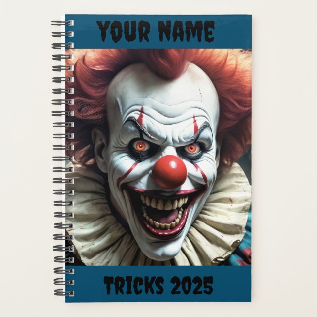 Customisable - "Creepy Clown" Planner (Front)
