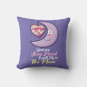 Customisable Crescent Heart Cushion