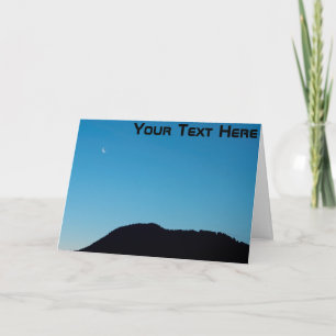 Customisable crescent moon card