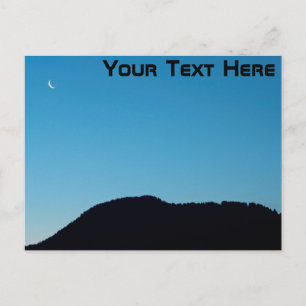 Customisable crescent moon postcard