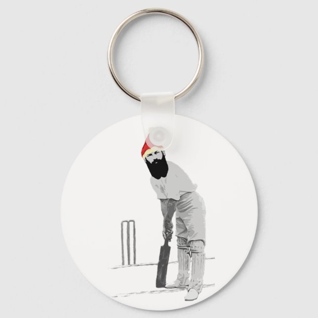 customisable cricket christmas gift ideas key ring (Front)