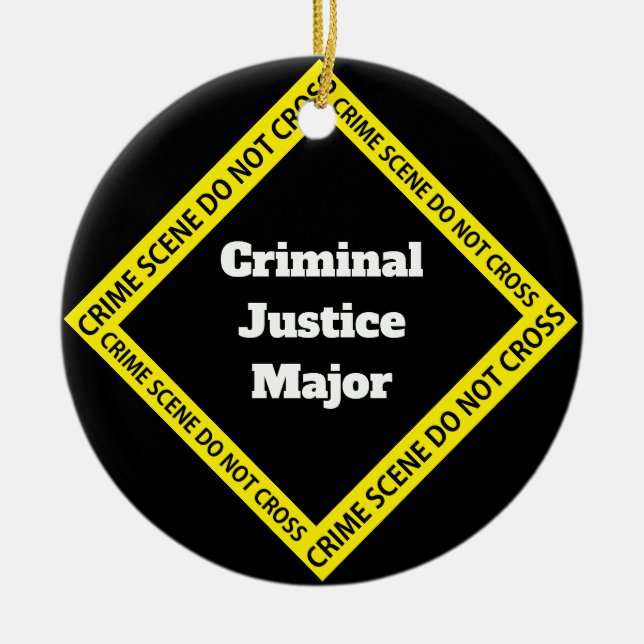 Customisable Criminal Justice Ceramic Ornament (Front)