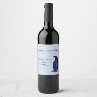 Customisable Crow Wine Label