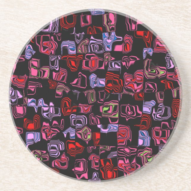 Customisable Cuckoo Marbled Abstract Coaster (Front)