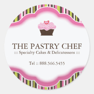 Customisable Cupcake Bakery Stickers