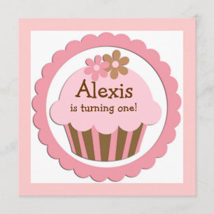 Customisable Cupcake Birthday Invitation