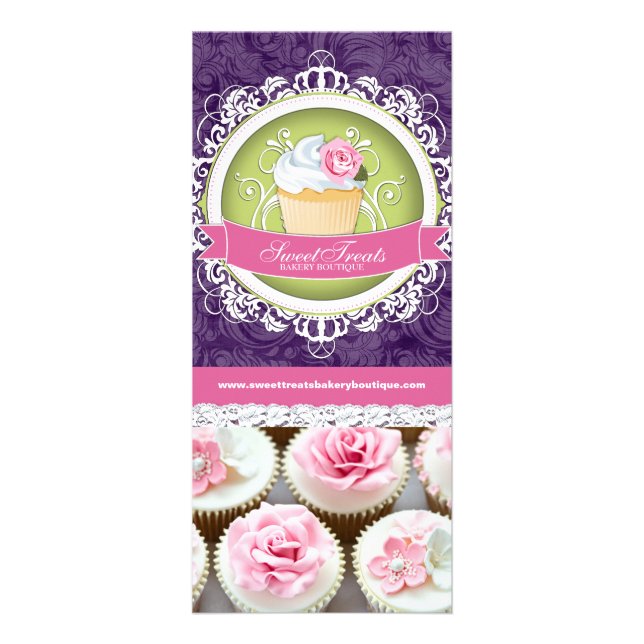 Customisable Cupcake Boutique Rack Card (Front)