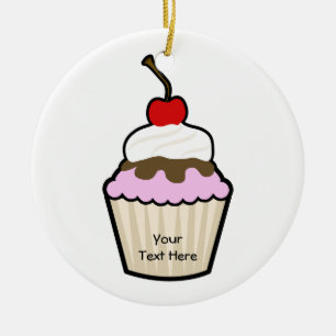Customisable Cupcake Ceramic Tree Decoration