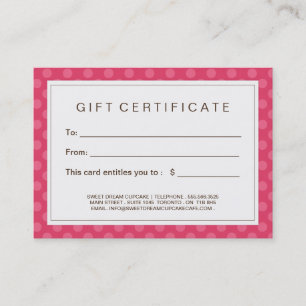 Customisable Cupcake Gift Certificate