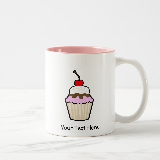 Customisable Cupcake Two-Tone Coffee Mug (Right)