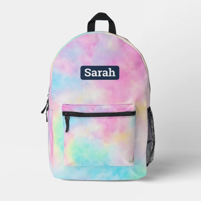 Customisable custom name Tie-dye backpack (Front)