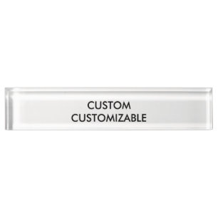 Customisable Customise Custom Blank Nameplate