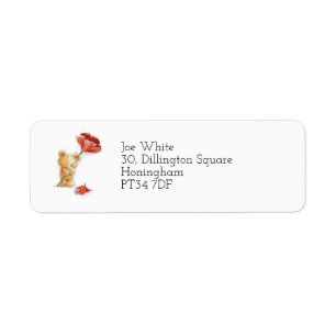 Customisable cute animal elegant return address label