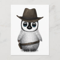 Customisable Cute Baby Penguin Cowboy