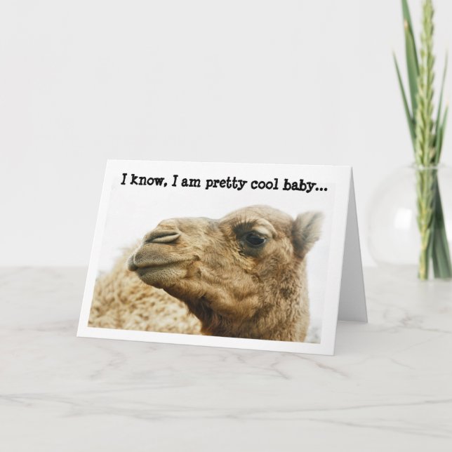 Customisable Cute Camel Photo Greeting Card (Front)