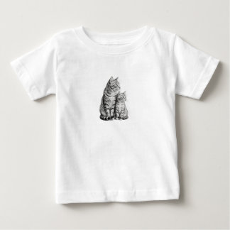 Customisable Cute Cat and Kitten Sketch Baby T-Shi T-Shirt