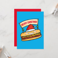 Customisable cute christmas hotdog banner