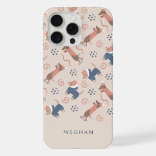 Customisable Cute Dachshund & Terrier iPhone 15 Pro Max Case